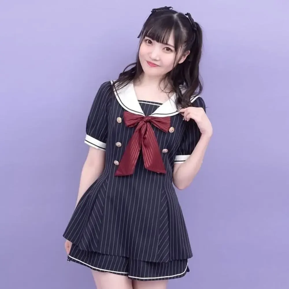 Secret Honey Sailor Set Up Blouse Shorts Jirai Kei Gyaru Shoujo Girl Japan